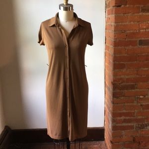 Brown, Anne Klein Jersey dress, size 6 with stretch